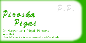 piroska pigai business card